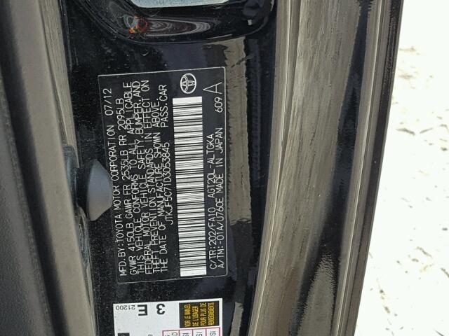 JTKJF5C71D3053845 - 2013 TOYOTA SCION TC 黑色 照片 10