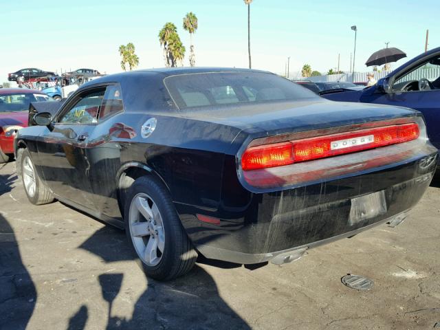 2C3CDYAG0DH704734 - 2013 DODGE CHALLENGER BLACK photo 3