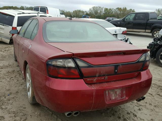 1G2HZ54Y85U106903 - 2005 PONTIAC BONNEVILLE MAROON photo 3