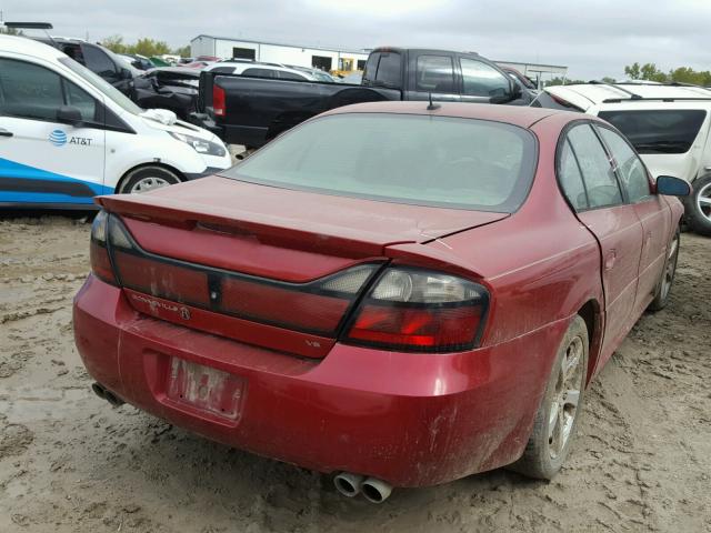 1G2HZ54Y85U106903 - 2005 PONTIAC BONNEVILLE MAROON photo 4