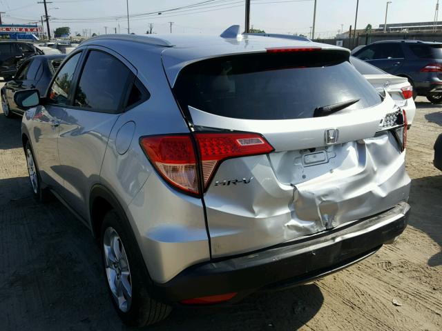 3CZRU5H7XGM712799 - 2016 HONDA HR-V EXL SILVER photo 3