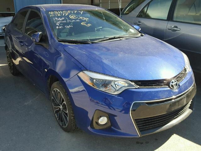 5YFBURHE6FP344044 - 2015 TOYOTA COROLLA L BLUE photo 1