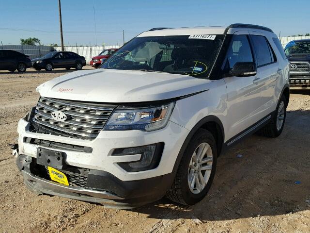 1FM5K7DH3HGC20935 - 2017 FORD EXPLORER X WHITE photo 2