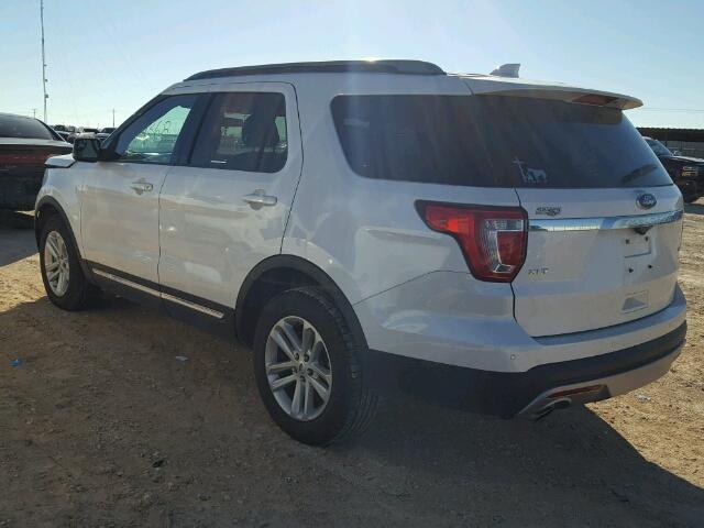 1FM5K7DH3HGC20935 - 2017 FORD EXPLORER X WHITE photo 3