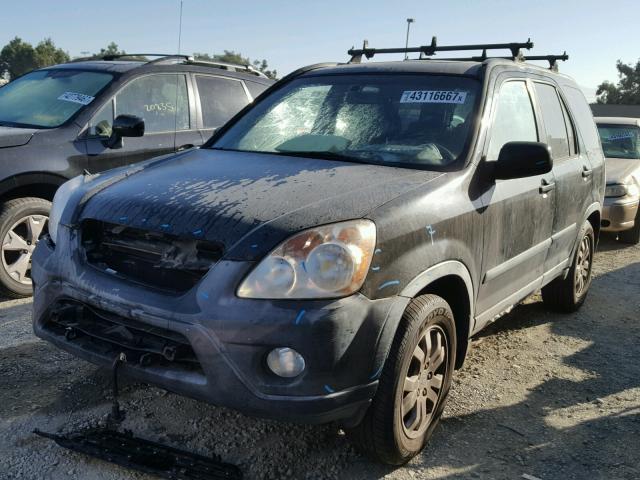 JHLRD788X5C053649 - 2005 HONDA CR-V EX BLACK photo 2