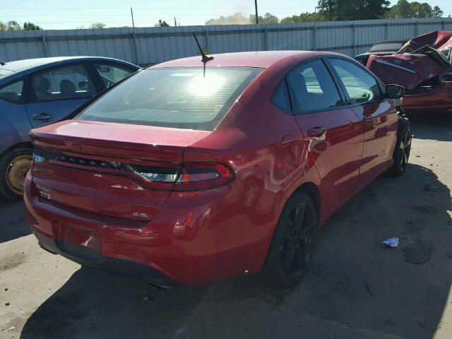 1C3CDFBBXED776353 - 2014 DODGE DART SXT RED photo 4