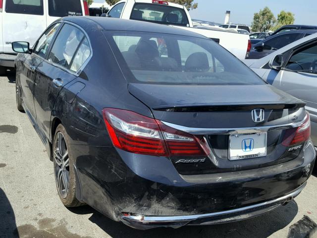 1HGCR2F59HA147099 - 2017 HONDA ACCORD SPO Чорний фото 3