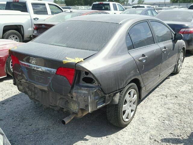 1HGFA16529L013975 - 2009 HONDA CIVIC LX GRAY photo 4