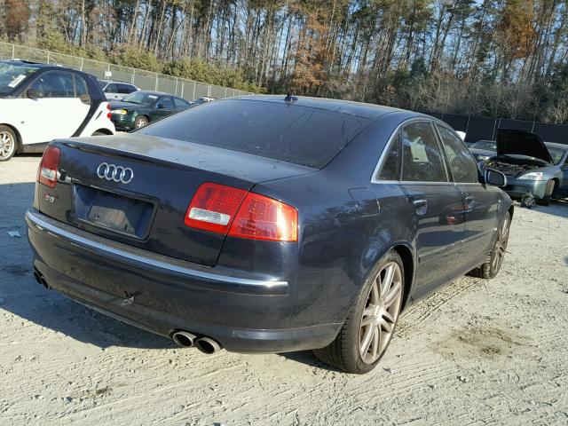 WAUPN44E67N024374 - 2007 AUDI S8 QUATTRO BLUE photo 4