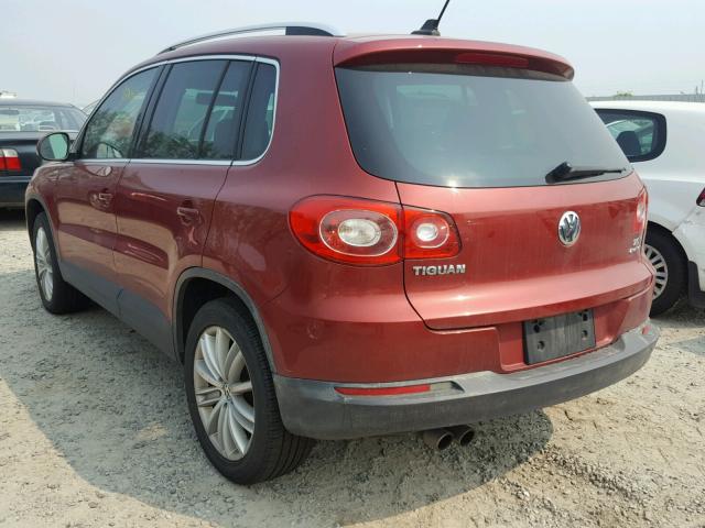 WVGBV7AX5AW003985 - 2010 VOLKSWAGEN TIGUAN SE RED photo 3