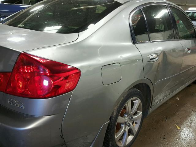 JNKCV51F76M616972 - 2006 INFINITI G35 GRAY photo 9