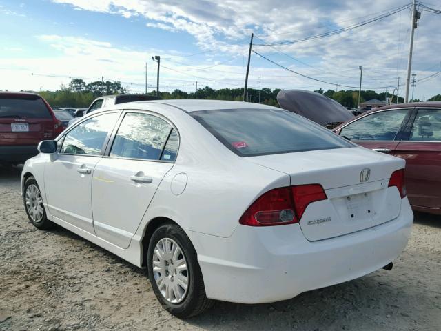 1HGFA16238L010510 - 2008 HONDA CIVIC DX WHITE photo 3