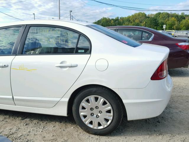 1HGFA16238L010510 - 2008 HONDA CIVIC DX WHITE photo 9