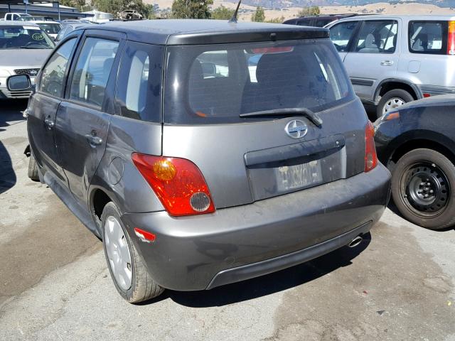 JTKKT624740052615 - 2004 TOYOTA SCION XA CHARCOAL photo 3