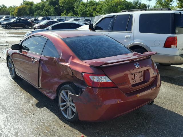 2HGFG21528H704026 - 2008 HONDA CIVIC SI MAROON photo 3