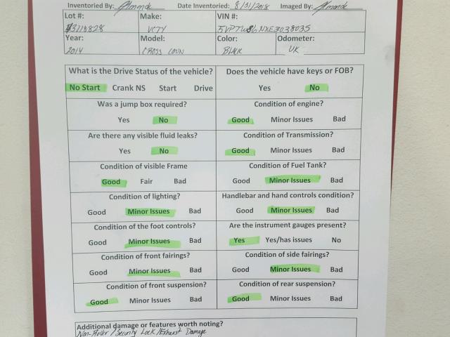 5VPTW36NXE3038035 - 2014 VICTORY MOTORCYCLES CROSS COUN BLACK photo 20