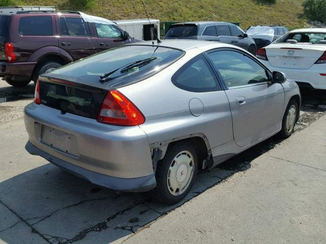 JHMZE13761T000462 - 2001 HONDA INSIGHT SILVER photo 4