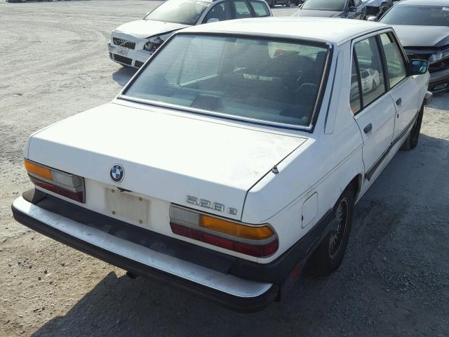 WBADK8308H9707261 - 1987 BMW 528 E AUTO WHITE photo 4
