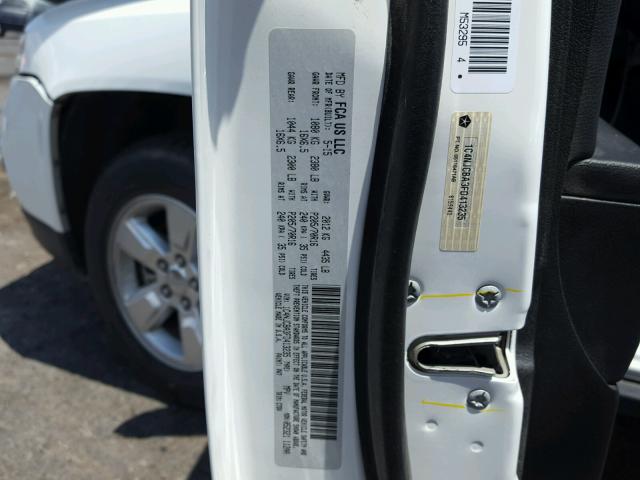 1C4NJCBA3FD413235 - 2015 JEEP COMPASS SP WHITE photo 10