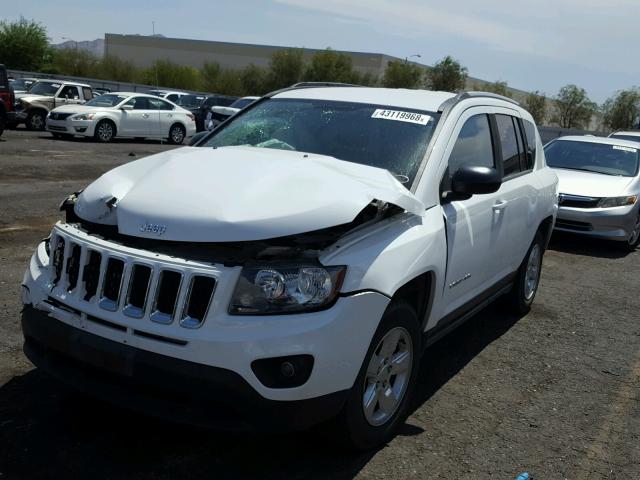 1C4NJCBA3FD413235 - 2015 JEEP COMPASS SP WHITE photo 2