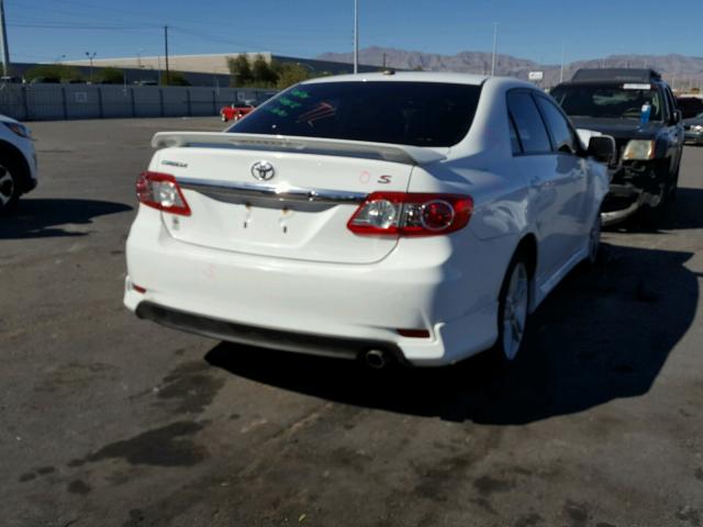 2T1BU4EEXDC036489 - 2013 TOYOTA COROLLA BA WHITE photo 4