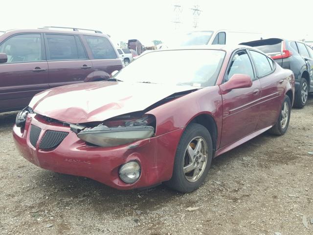 2G2WS522741366455 - 2004 PONTIAC GRAND PRIX MAROON photo 2