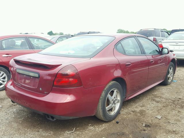 2G2WS522741366455 - 2004 PONTIAC GRAND PRIX MAROON photo 4