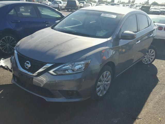 3N1AB7AP1HY302341 - 2017 NISSAN SENTRA S GRAY photo 2