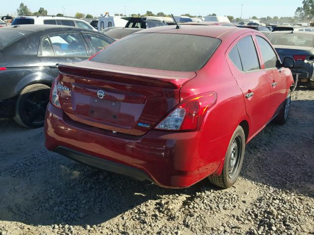 3N1CN7AP2FL940656 - 2015 NISSAN VERSA S BURGUNDY photo 4