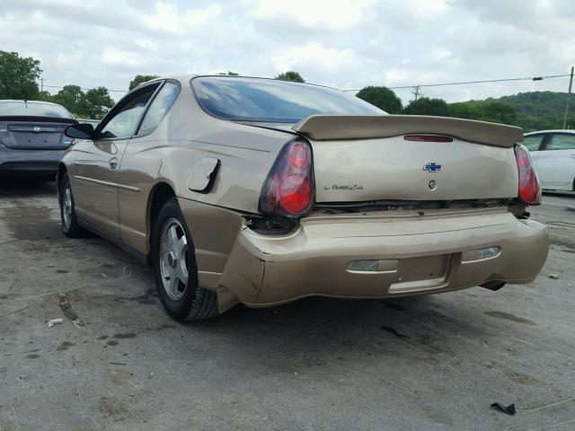 2G1WW12E849185636 - 2004 CHEVROLET MONTE CARL თაფლისფერი ფოტო 3