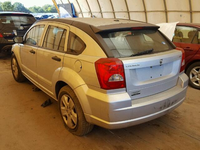 1B3HB48B87D555793 - 2007 DODGE CALIBER SX SILVER photo 3