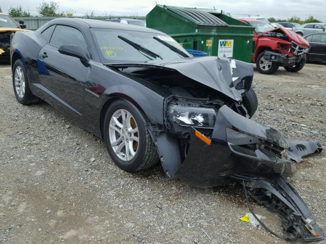 2G1FB1E34F9108190 - 2015 CHEVROLET CAMARO BLACK photo 1