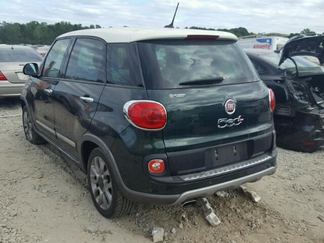 ZFBCFADH0FZ030558 - 2015 FIAT 500L TREKK GREEN photo 3