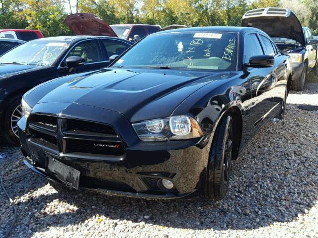 2C3CDXHGXEH334166 - 2014 DODGE CHARGER SX BLACK photo 2