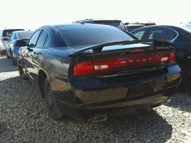 2C3CDXHGXEH334166 - 2014 DODGE CHARGER SX BLACK photo 3