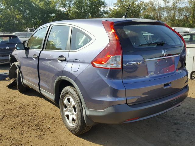 2HKRM4H33EH621647 - 2014 HONDA CR-V BLUE photo 3