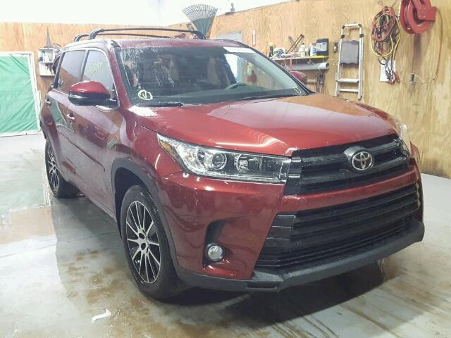 5TDJZRFH0HS396810 - 2017 TOYOTA HIGHLANDER MAROON photo 1