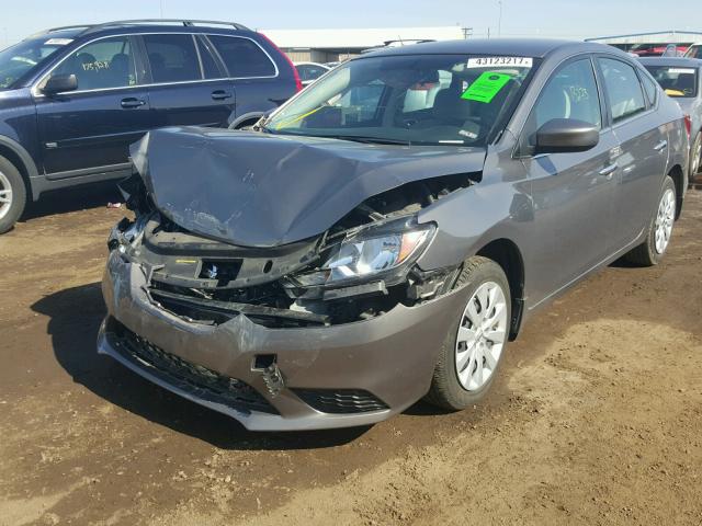 3N1AB7AP0GY212077 - 2016 NISSAN SENTRA GRAY photo 2