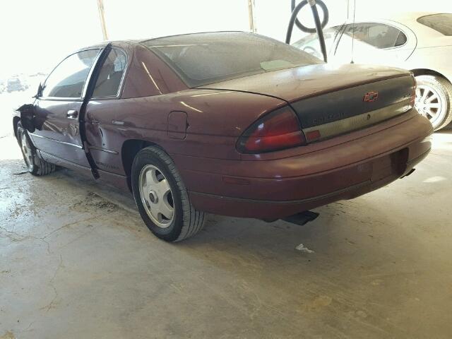 2G1WX12K6W9113078 - 1998 CHEVROLET MONTE CARL MAROON photo 3