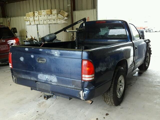 1D7FL16X23S101907 - 2003 DODGE DAKOTA SXT BLUE photo 4