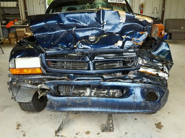 1D7FL16X23S101907 - 2003 DODGE DAKOTA SXT BLUE photo 7