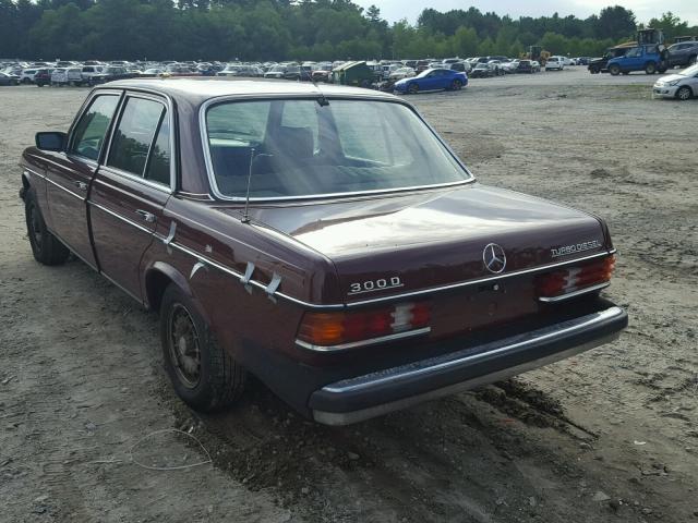 WDBAB33A9DB020485 - 1983 MERCEDES-BENZ 300 DT MAROON photo 3