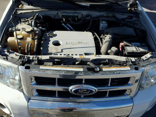 1FMCU49369KB30500 - 2009 FORD ESCAPE HYB WHITE photo 7