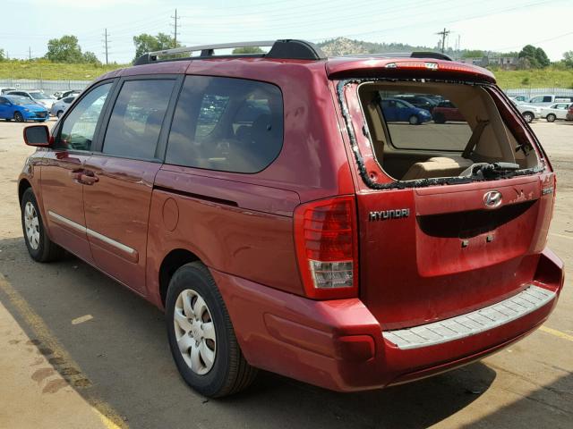 KNDMC233176024793 - 2007 HYUNDAI ENTOURAGE RED photo 3