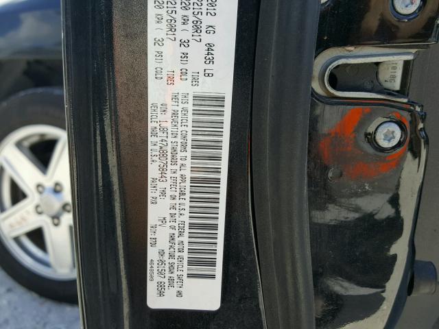 1J8FT47W88D758443 - 2008 JEEP COMPASS SP BLACK photo 10