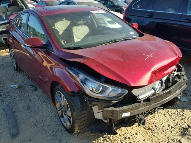 5NPDH4AE3GH781024 - 2016 HYUNDAI ELANTRA SE RED photo 1