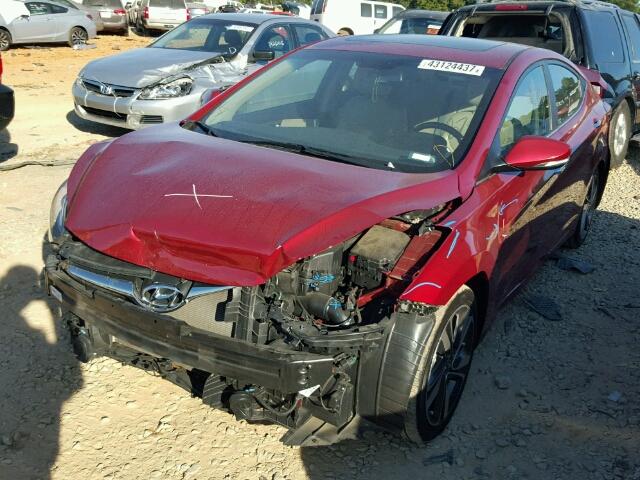 5NPDH4AE3GH781024 - 2016 HYUNDAI ELANTRA SE RED photo 2