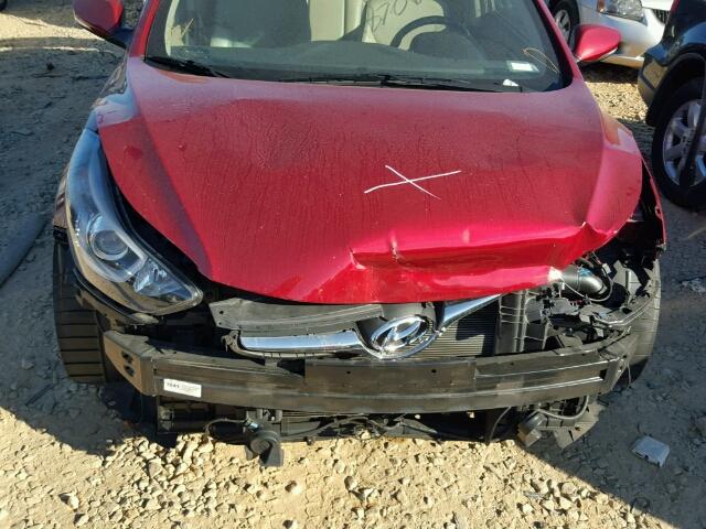 5NPDH4AE3GH781024 - 2016 HYUNDAI ELANTRA SE RED photo 9