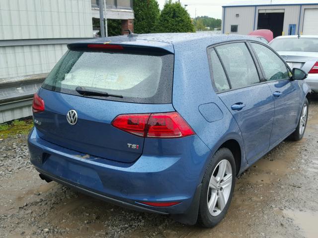 3VW217AU2HM006324 - 2017 VOLKSWAGEN GOLF BLUE photo 4