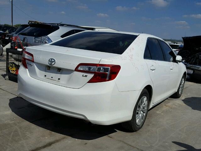 4T4BF1FK2DR319955 - 2013 TOYOTA CAMRY WHITE photo 4